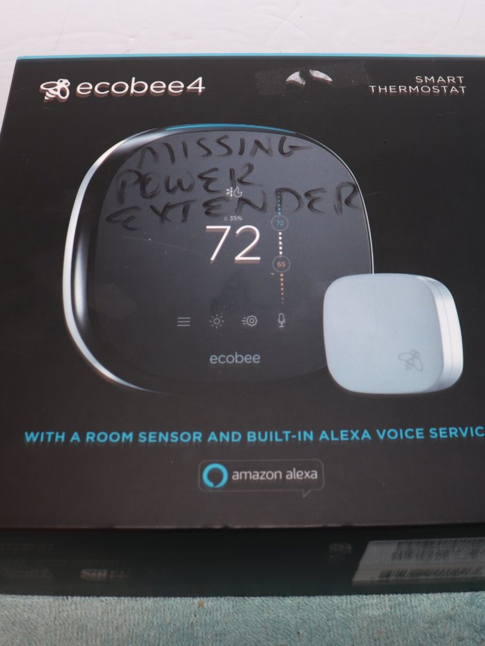 Ecobee 4 Smart Thermostat with Room Sensor in Original Box EB-State4-01